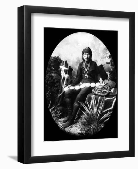 Navajo Silversmith, C1880-George Benjamin Wittick-Framed Photographic Print