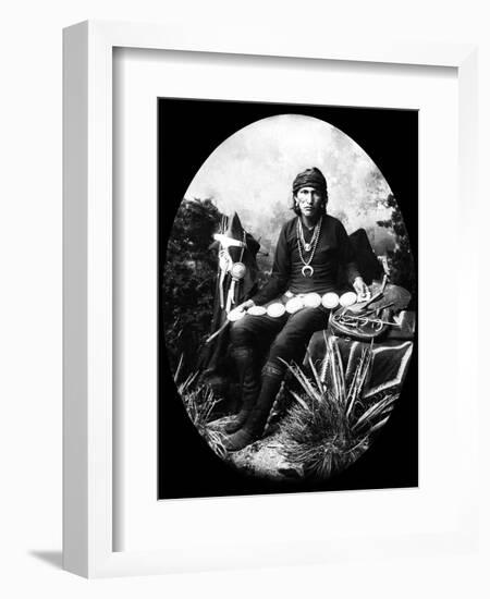 Navajo Silversmith, C1880-George Benjamin Wittick-Framed Photographic Print