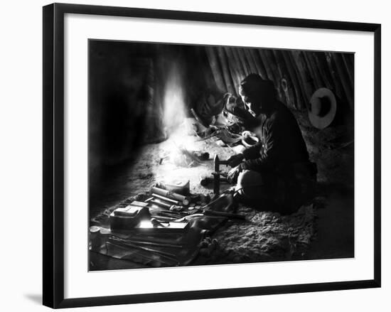 Navajo Silversmith, C1915-null-Framed Photographic Print