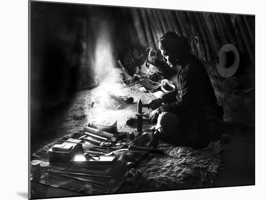 Navajo Silversmith, C1915-null-Mounted Photographic Print