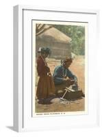 Navajo Silversmith, New Mexico-null-Framed Art Print