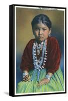 Navajo Silversmith's Daughter-Lantern Press-Framed Stretched Canvas