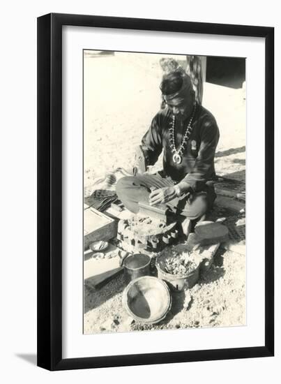 Navajo Silversmith-null-Framed Art Print