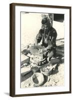 Navajo Silversmith-null-Framed Art Print