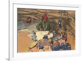 Navajo Silversmith-null-Framed Premium Giclee Print