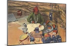 Navajo Silversmith-null-Mounted Art Print