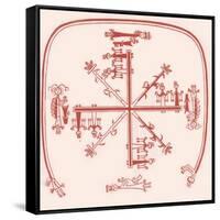 Navajo Swastika-Science Source-Framed Stretched Canvas