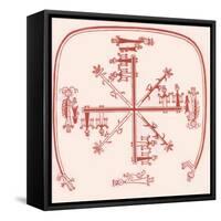 Navajo Swastika-Science Source-Framed Stretched Canvas