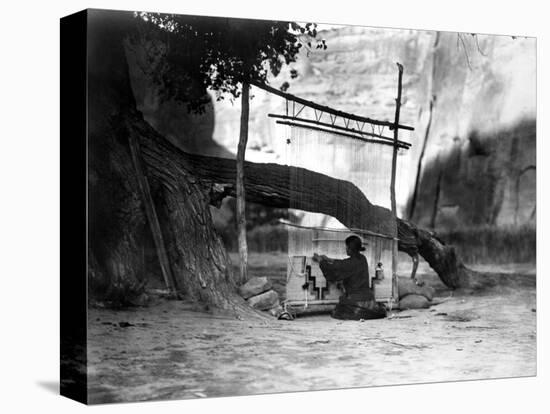 Navajo Weaver, C1905-Edward S^ Curtis-Stretched Canvas