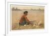 Navajo Woman Baking Bread-null-Framed Premium Giclee Print