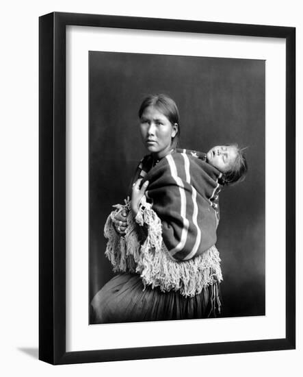 Navajo Woman & Child, C1914-null-Framed Photographic Print