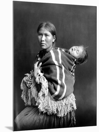 Navajo Woman & Child, C1914-null-Mounted Photographic Print