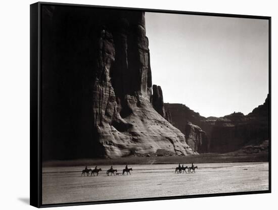 Navajos: Canyon De Chelly, 1904-Edward S^ Curtis-Framed Stretched Canvas