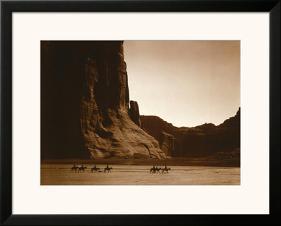 Navajos, Canyon De Chelly, c.1904-Edward S^ Curtis-Framed Art Print