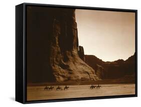 Navajos, Canyon De Chelly, c.1904-Edward S^ Curtis-Framed Stretched Canvas