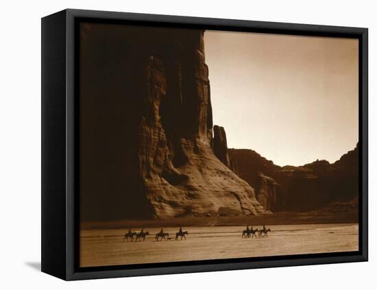 Navajos, Canyon De Chelly, c.1904-Edward S^ Curtis-Framed Stretched Canvas