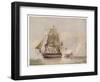 Naval Action off Candia Engagement Between the British Warship Leander and the French Le Genereux-C.h. Seaforth-Framed Art Print