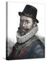 Naval Administration and Commander Sir John Hawkins (1532-1595)-Stefano Bianchetti-Stretched Canvas