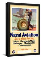 Naval Aviation Has a Place for You WWII War Propaganda Art Print Poster-null-Framed Poster