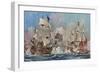 Naval Battle 1704-Charles Dixon-Framed Art Print