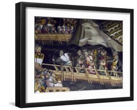 Naval Battle at Punta Di San Salvatore, Scene from Stories of Alexander III, 1407-1408-Spinello Aretino-Framed Giclee Print