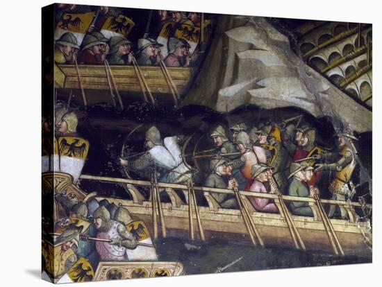 Naval Battle at Punta Di San Salvatore, Scene from Stories of Alexander III, 1407-1408-Spinello Aretino-Stretched Canvas