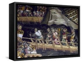 Naval Battle at Punta Di San Salvatore, Scene from Stories of Alexander III, 1407-1408-Spinello Aretino-Framed Stretched Canvas