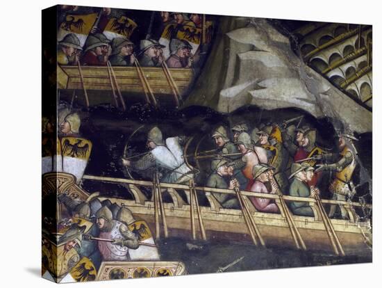 Naval Battle at Punta Di San Salvatore, Scene from Stories of Alexander III, 1407-1408-Spinello Aretino-Stretched Canvas