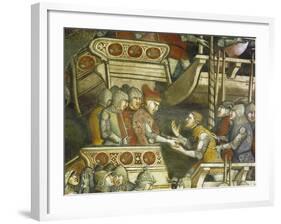 Naval Battle at Punta Di San Salvatore, Scene from Stories of Alexander III, 1407-1408-Spinello Aretino-Framed Giclee Print