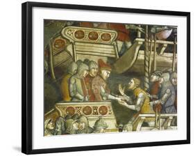 Naval Battle at Punta Di San Salvatore, Scene from Stories of Alexander III, 1407-1408-Spinello Aretino-Framed Giclee Print