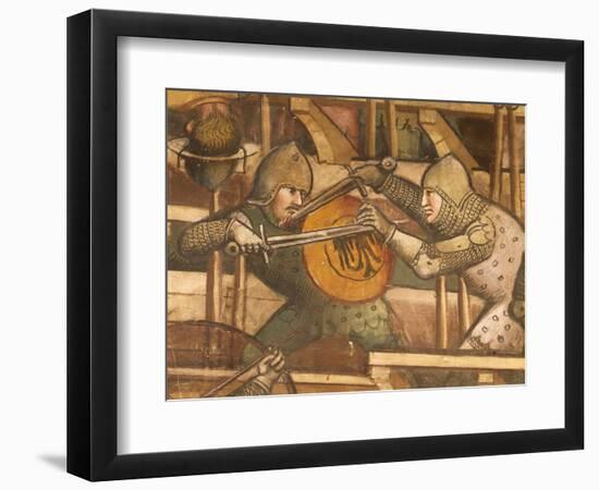 Naval Battle at Punta Di San Salvatore, Scene from Stories of Alexander III, 1407-1408-Spinello Aretino-Framed Giclee Print