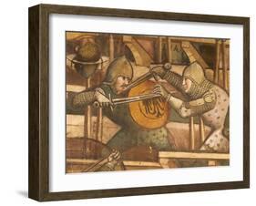 Naval Battle at Punta Di San Salvatore, Scene from Stories of Alexander III, 1407-1408-Spinello Aretino-Framed Giclee Print