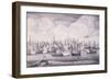 Naval Battle Between Argentinean and Brazilian Fleets, June 14, 1827, During War for Banda Oriental-null-Framed Giclee Print