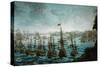 Naval battle between Russian and Swedish Fleet in Baltic Sea-null-Stretched Canvas