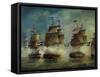 Naval Battle During War Between Argentina and Brazil, 1826-Josef Hoffman-Framed Stretched Canvas