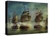 Naval Battle During War Between Argentina and Brazil, 1826-Josef Hoffman-Stretched Canvas