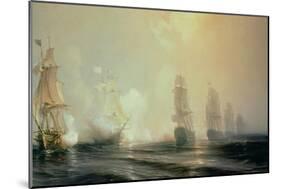 Naval Battle in Chesapeake Bay, 3rd September 1781, 1848-Baron Theodore Gudin-Mounted Giclee Print