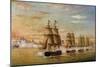 Naval Battle in Front of Montevideo, 1826-Jose Luis Murature-Mounted Giclee Print