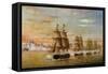 Naval Battle in Front of Montevideo, 1826-Jose Luis Murature-Framed Stretched Canvas