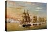 Naval Battle in Front of Montevideo, 1826-Jose Luis Murature-Stretched Canvas