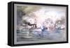 Naval Battle, Manila-Werner-Framed Stretched Canvas