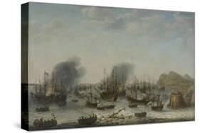 Naval battle near Gibraltar on 25th April 1607, 1639-Adam Willaerts-Stretched Canvas