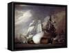 Naval Battle of Cape St Vincent Between the English and Spanish, February 14, 1797-Robert Cleveley-Framed Stretched Canvas