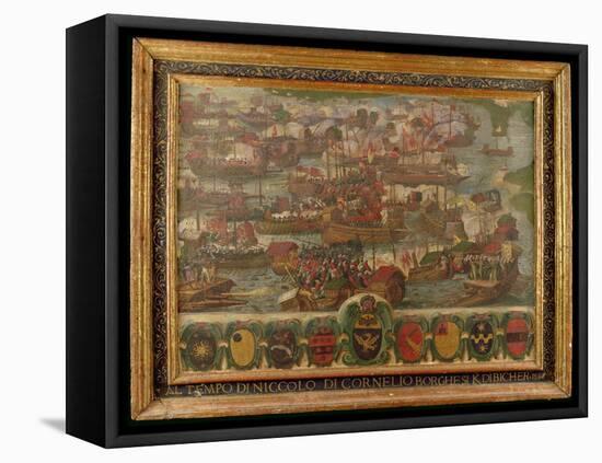 Naval Battle of Lepanto, 1571-null-Framed Stretched Canvas