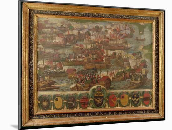 Naval Battle of Lepanto, 1571-null-Mounted Giclee Print