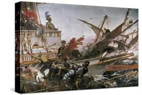 Naval Battle of Lepanto-Juan Luna Y Novicio-Stretched Canvas
