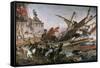 Naval Battle of Lepanto-Juan Luna Y Novicio-Framed Stretched Canvas