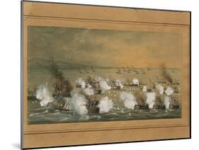 Naval Battle of Lissa Between Italy and Austria, Off Croatian Coast by Bongianini, 1866-null-Mounted Giclee Print