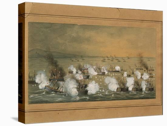 Naval Battle of Lissa Between Italy and Austria, Off Croatian Coast by Bongianini, 1866-null-Stretched Canvas