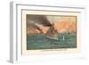 Naval Battle of Manil May 1st, 1898-Werner-Framed Art Print